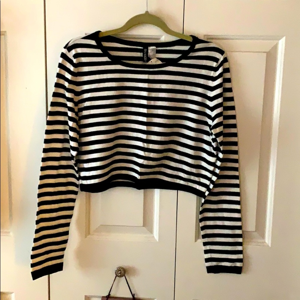 H&M Striped Crop Top
